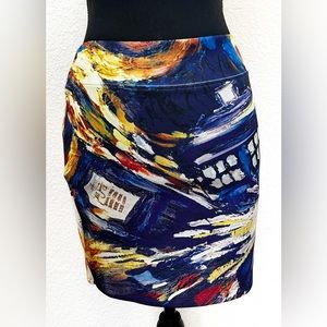 Her Universe Dr Who Tardis skirt. Size Small